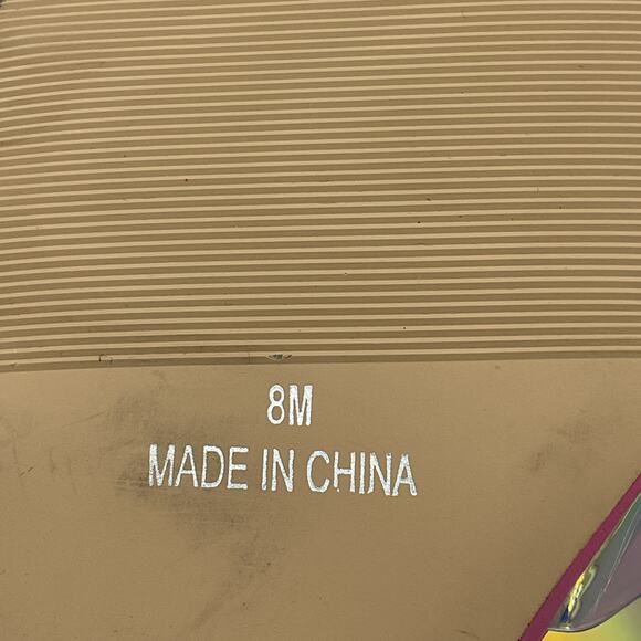 Madden Girl Women’s Rayne Iridescent Slide On Wedge Sandals Pink Size 8M - Picture 5 of 10